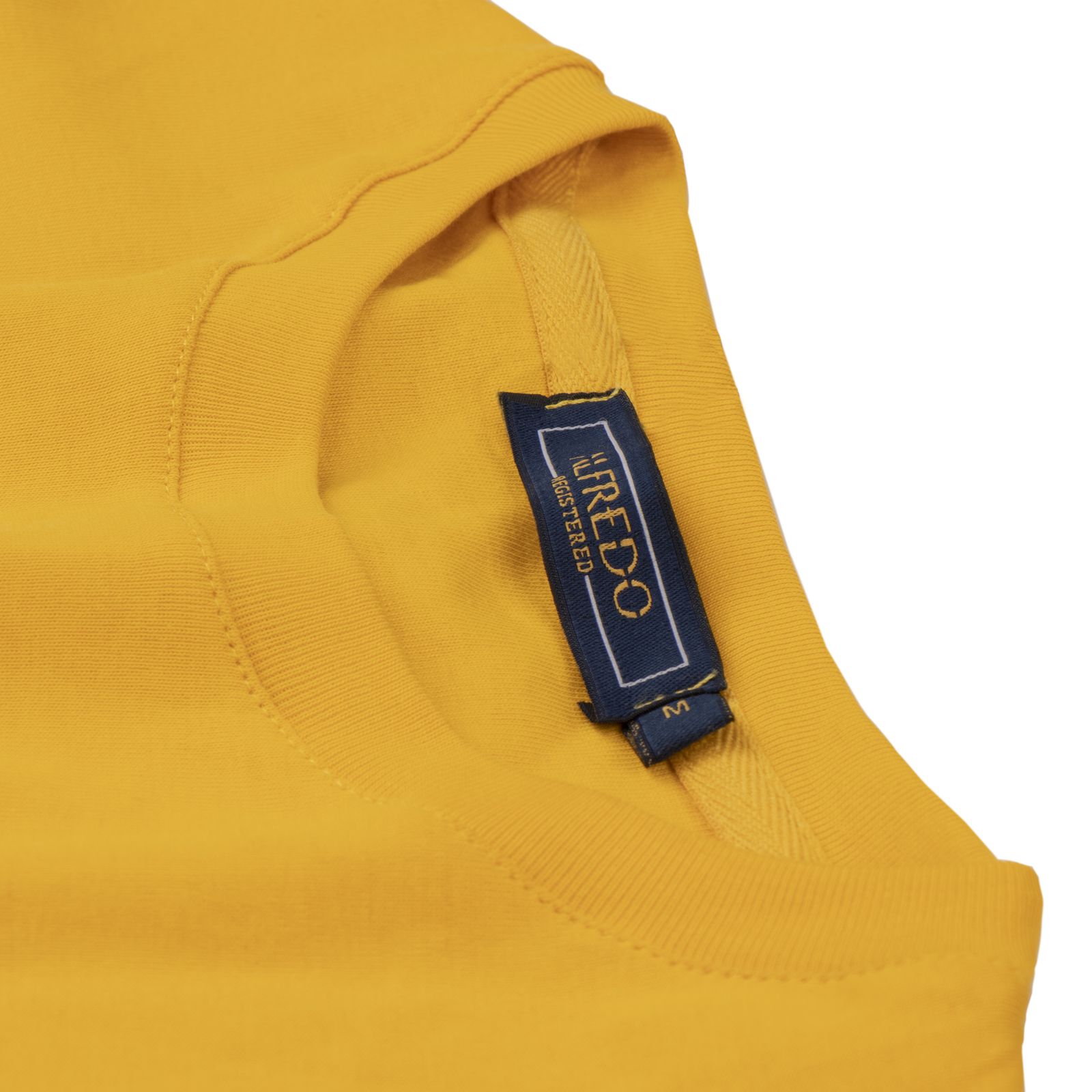 تی شرت آستین کوتاه مردانه الفردو مدل یقه گرد پنبه فانریپ 262013 رنگ زرد -  - 4