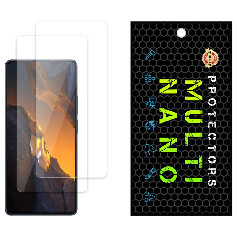 محافظ صفحه نمایش شفاف مولتی نانو مدل X-S2N مناسب برای گوشی موبایل شیائومی Redmi Note 12 Turbo بسته دو عددی