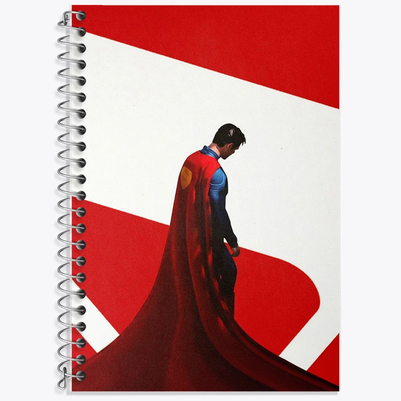 دفتر زبان 50 برگ خندالو مدل دو خط طرح سوپر من (Superman) کد F7454
