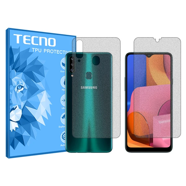 محافظ صفحه نمایش مات تکنو مدل HyMTT مناسب برای گوشی موبایل سامسونگ Galaxy A20s به همراه محافظ پشت گوشی 