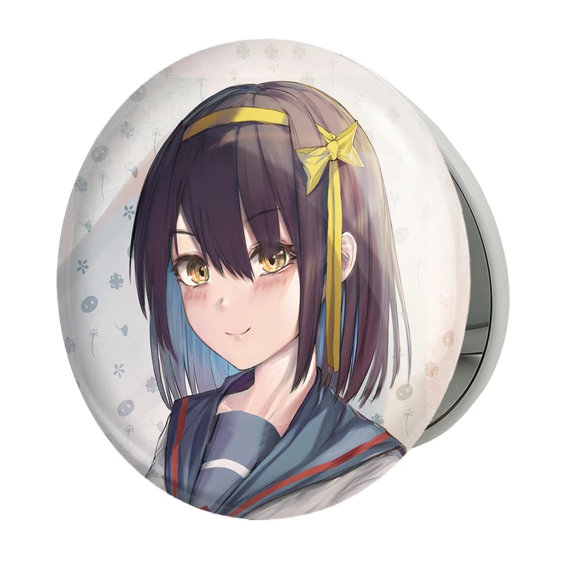 آینه جیبی خندالو طرح هاروهی انیمه ناپدید شدن هارومی سوزومیا The Disappearance of Haruhi Suzumiya مدل تاشو کد 23158 