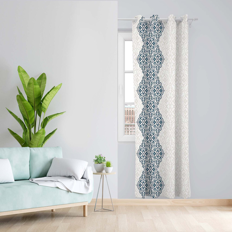 پرده طرح حاشیه مدل مخمل پانچی کد 5531R z سایز 140x200 سانتی متر