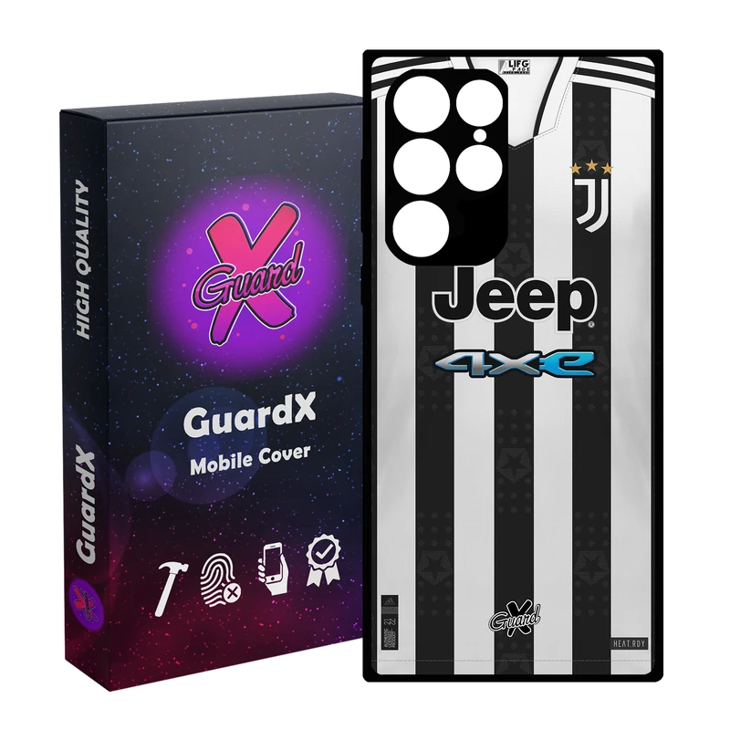 کاور گارد ایکس طرح یوونتوس مدل Glass10357 مناسب برای گوشی موبایل سامسونگ Galaxy S23 Ultra