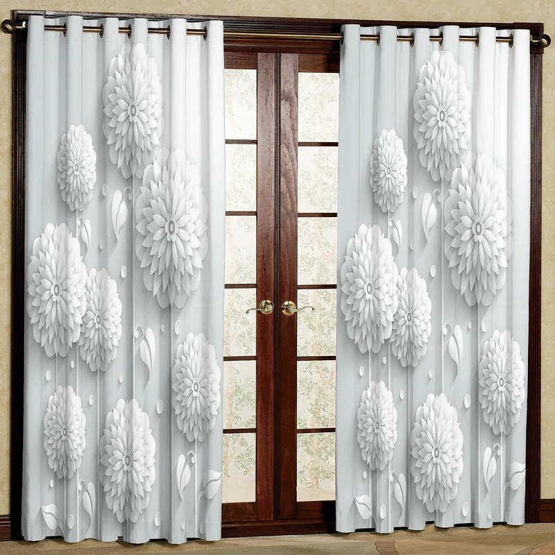 پرده مدل گل مخمل پانچی کد 2379a سایز 200x140 سانتی متر