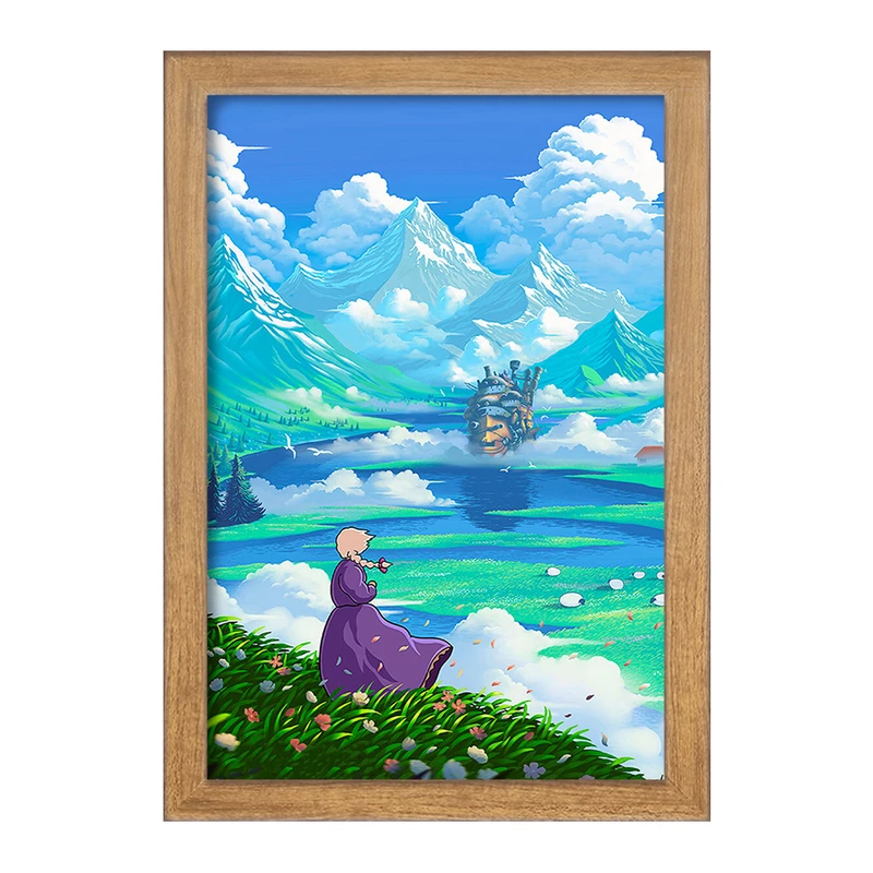 تابلو خندالو مدل انیمه قلعه متحرک هاول کد F1811