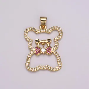 آویز گردنبند طلا 18 عیار زنانه قیراط طرح خرس کد GH2573