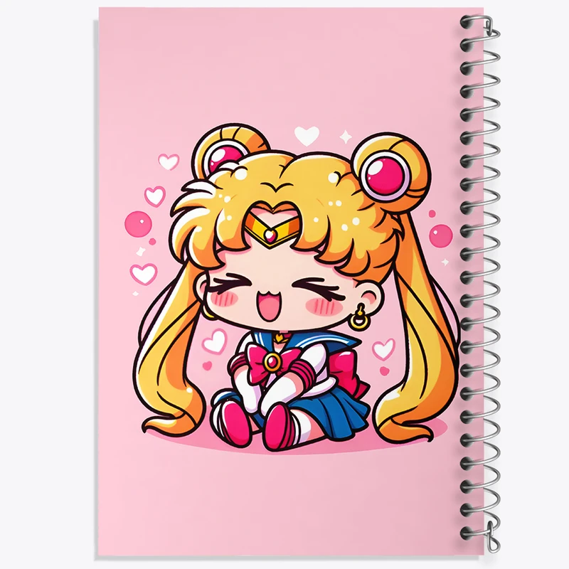 دفتر شطرنجی 50 برگ خندالو طرح چیبیوسا انیمه سیلور مون (Sailor Moon) کد F6964