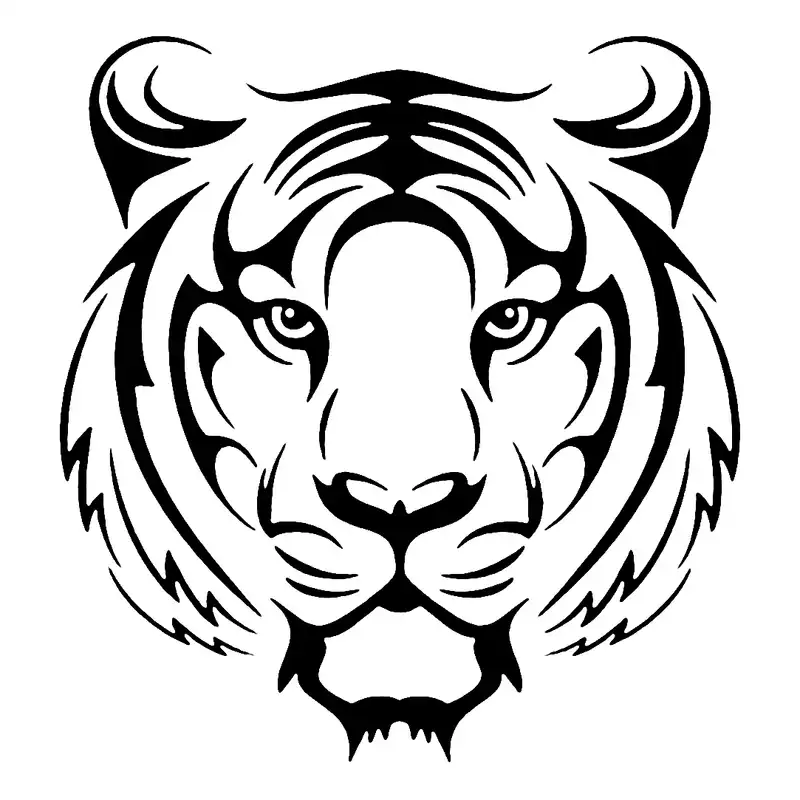 شابلون باتیس آرت طرح ببر کد 522