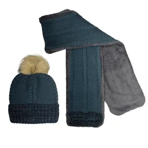 ست کلاه و شال گردن بافتنی بچگانه مدل P6691