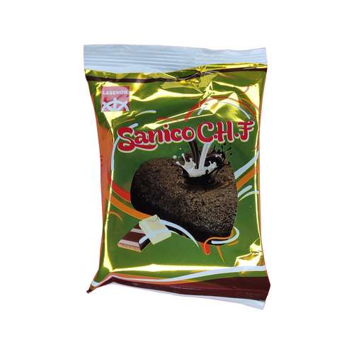 کیک قلبی شکلاتی مغزدار لاسنور - 50 گرم بسته 24 عددی