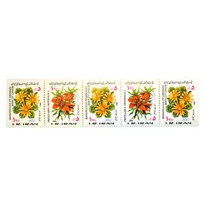 تمبر یادگاری طرح پست جمهوری اسلامی ایران مدل 5243 مجموعه 5 عددی