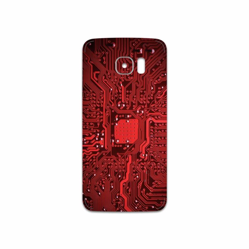 برچسب پوششی ماهوت مدل Red Printed Circuit Board مناسب برای گوشی موبایل سامسونگ Galaxy S7 Edge