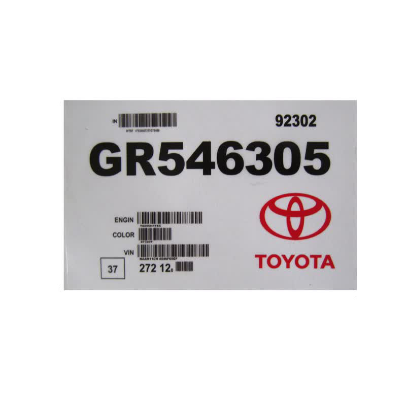 برچسب خودرو کد TY666