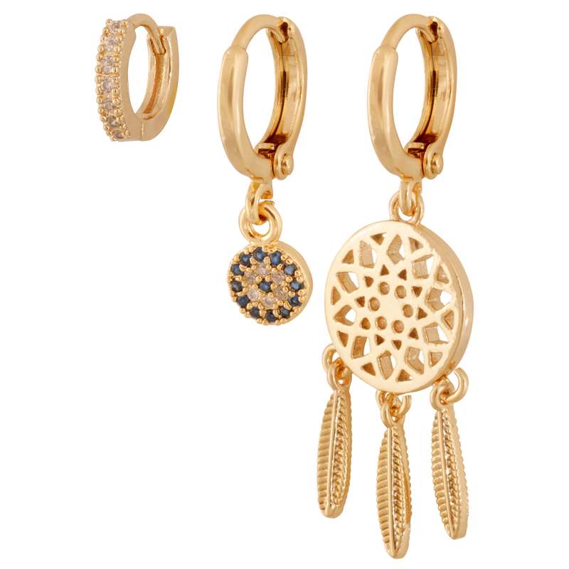 گوشواره زنانه وای اس ایکس مدل دریم کچر کد E3673 مجموعه 3 عددی گوشواره زنانه وای اس ایکس مدل دریم کچر کد E3673 مجموعه 3 عددی