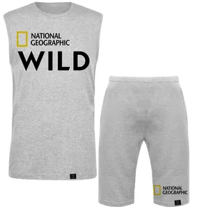 ست تاپ و شلوارک مردانه 27 مدل National Geographic Wild کد MH62