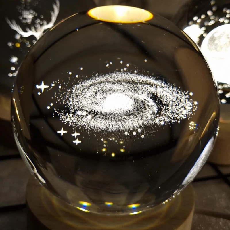 عکس شماره 8 : چراغ خواب مدل گوی کریستالی راه شیری 3d