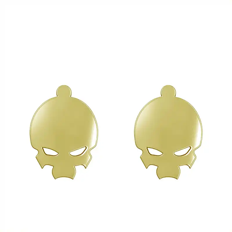 گوشواره طلا 18 عیار زنانه مدوپد مدل جمجمه کد GA1-15651