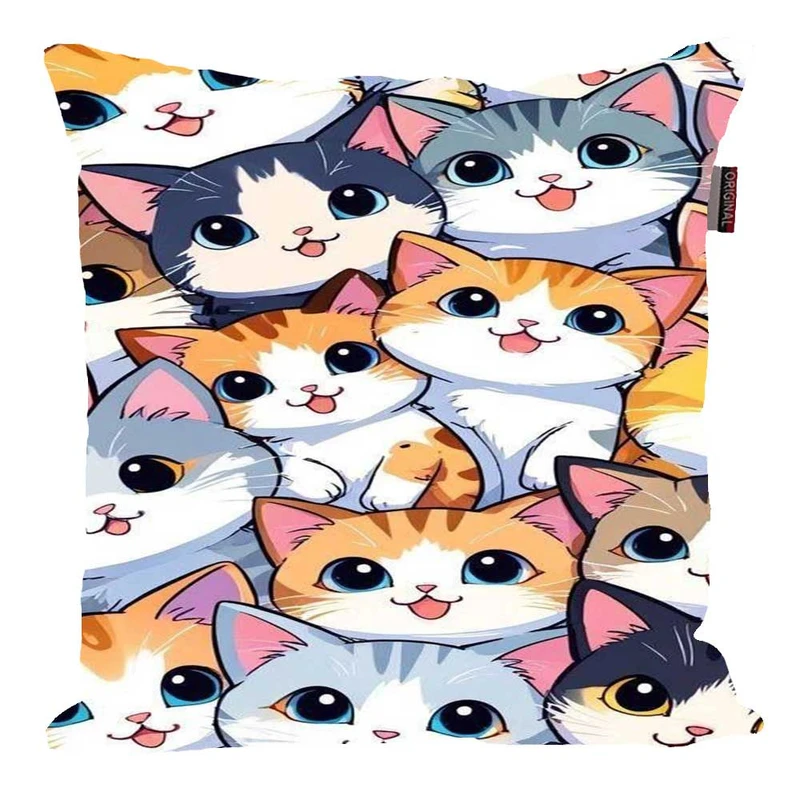 کوسن پاد آفرین مدل فانتزی طرح گربه کیوت بامزه کد p80