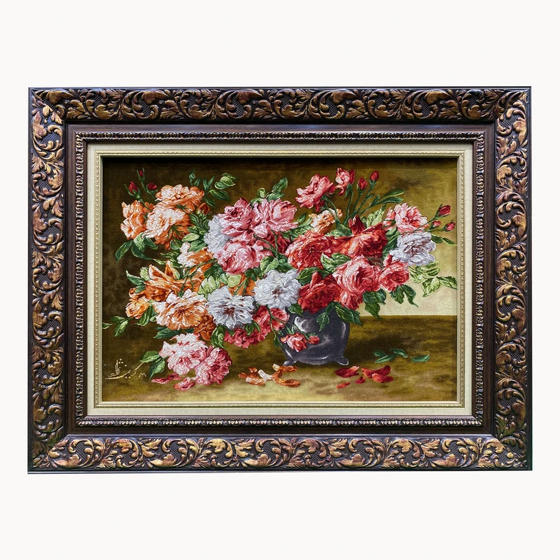 تابلو فرش دستباف طرح گل کد ۲۱۳۷۹۰۰۸