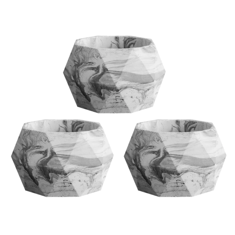 گلدان دکوری مدل SPL-03B مجموعه 3 عددی