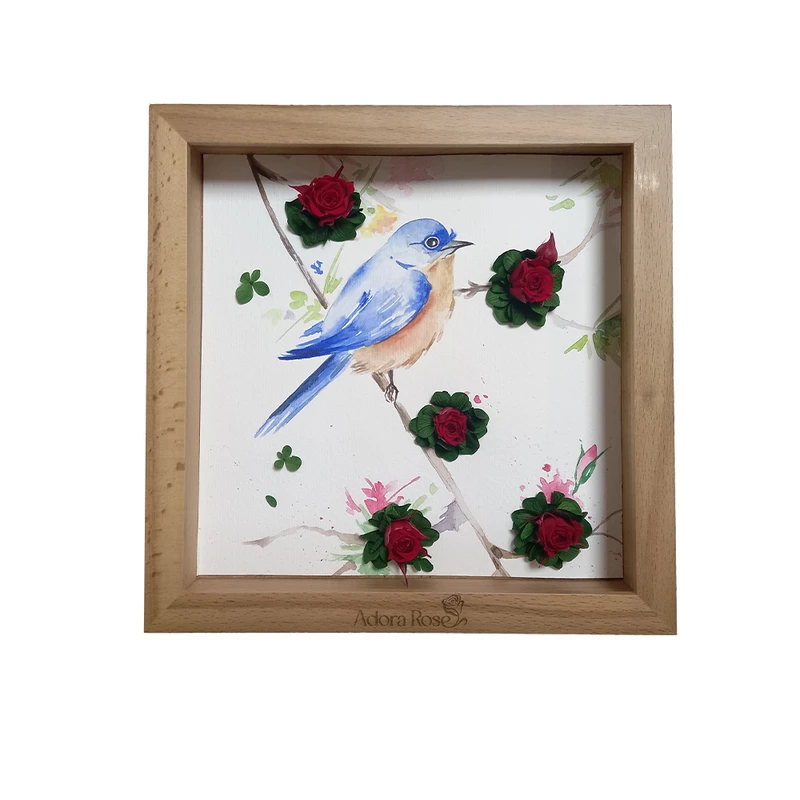 گل رز جاودان روبینا رُز مدل کلاژ آبرنگ پرستو