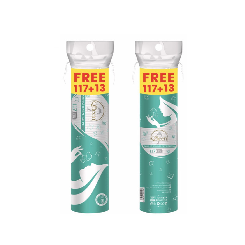 پد پاک کننده آرایش صورت سون کوئین کد 002 دو بسته 130 عددی