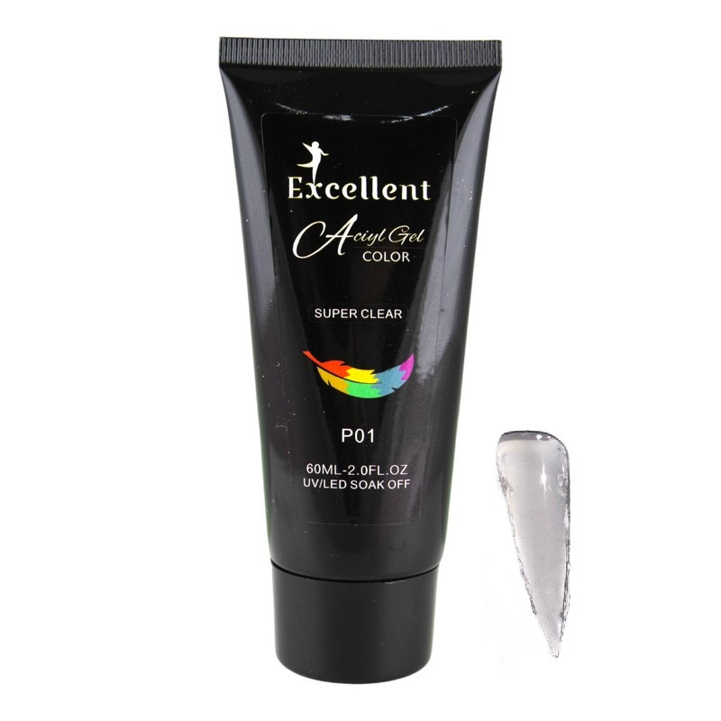 پلی ژل کاشت ناخن اکسلنت مدل P01 حجم 60 میلی لیتر
