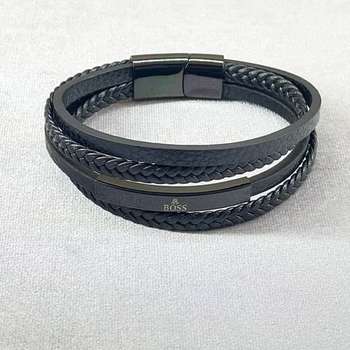 دستبند مردانه مدل چرم اسپرت کد 306122