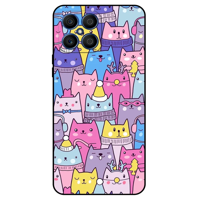 کاور مگافون طرح گربه مدل 8065 مناسب برای گوشی موبایل آنر X8 4G  