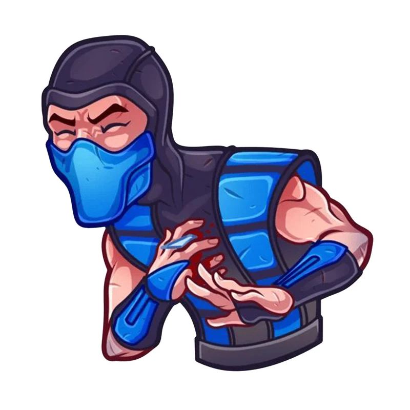 استیکر لپ تاپ و موبایل مدل بازی طرح سابزیرو مورتال کومبت Sub-Zero Mortal Kombat کد 4901