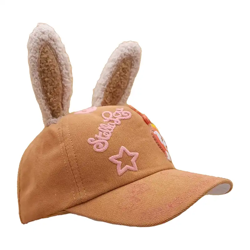 کلاه کپ بچگانه مدل خرگوش گوش دراز رنگ گلبهی