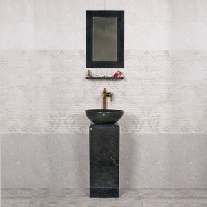روشویی مدل آرمیتا به همراه آینه و طبقه دیواری