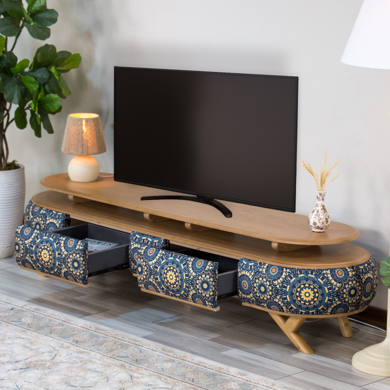 میز تلویزیون مدل سلین 190 مناسب برای تلویزیون تا 75 اینچ