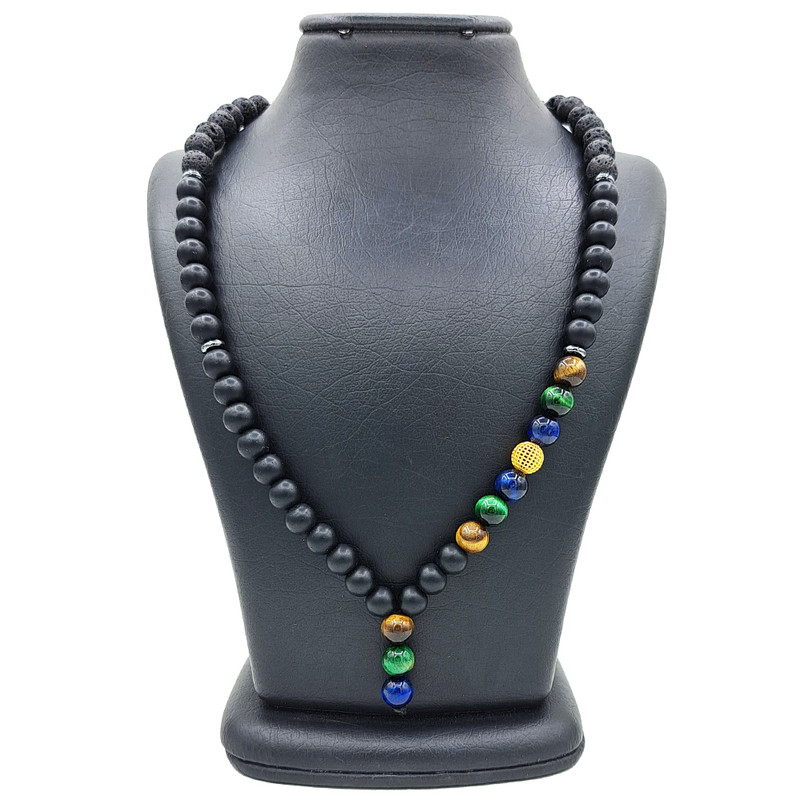 گردنبند طلا 18 عیار مردانه رزالیا مدل چشم ببر کد RGMND-6