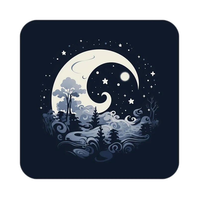 زیر لیوانی کاکتی طرح ماه و ستاره مدل mp52648