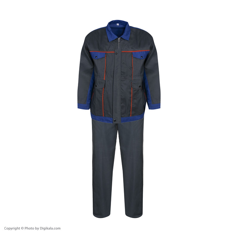 لباس کار مدل بوفالو رنگ طوسی آبی