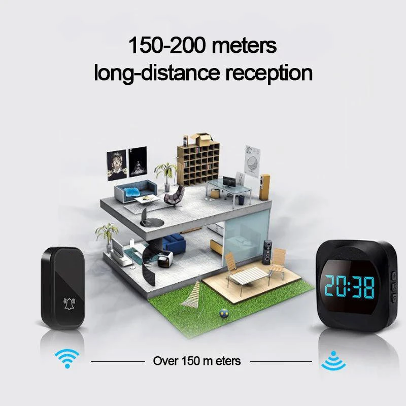 عکس شماره 7 : زنگ بی سیم مدل 2r195-bb به همراه دو عدد شستی