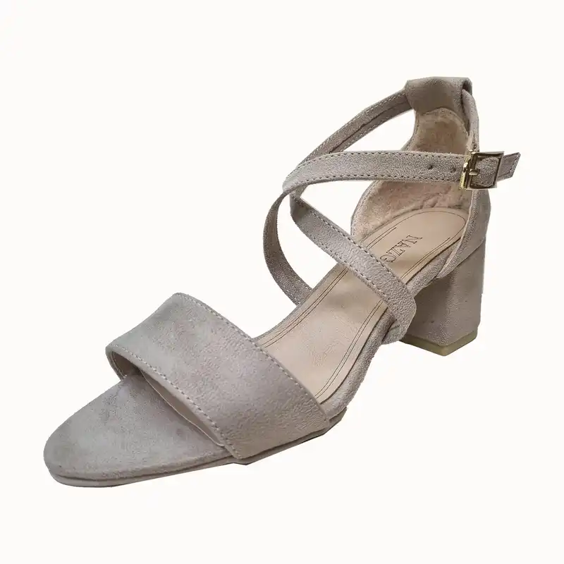 صندل زنانه مدل مجلسی پاشنه دار 274 رنگ کرم