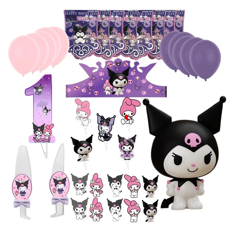 مجموعه 38 عددی دکور تم تولد مدل کرومی و ملودی کد 01