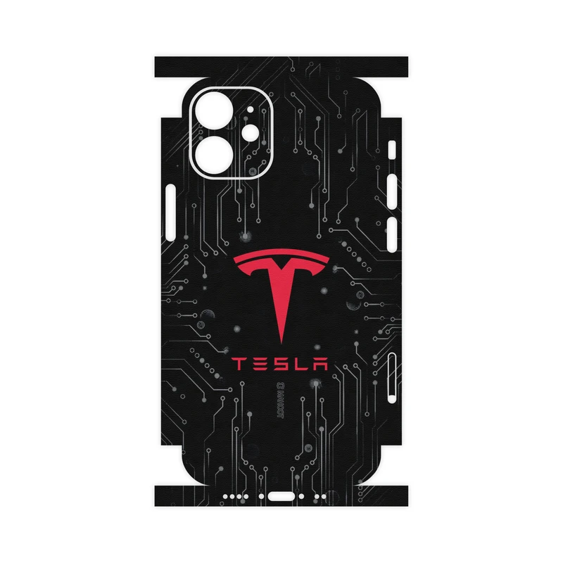 برچسب پوششی ماهوت مدل TESLA-Motors-FullSkin مناسب برای گوشی موبایل اپل iPhone 12 mini