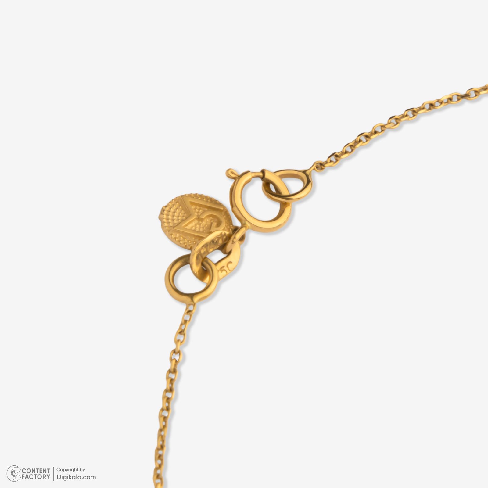 گردنبند طلا 18 عیار زنانه با زنجیر حلقه‌ای (فلامینگو) وی گالری مدل ماسک کد NB5801 -  - 6