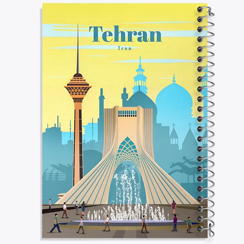 دفتر مشق 100 برگ خندالو طرح تهران (Tehran) کد F6327