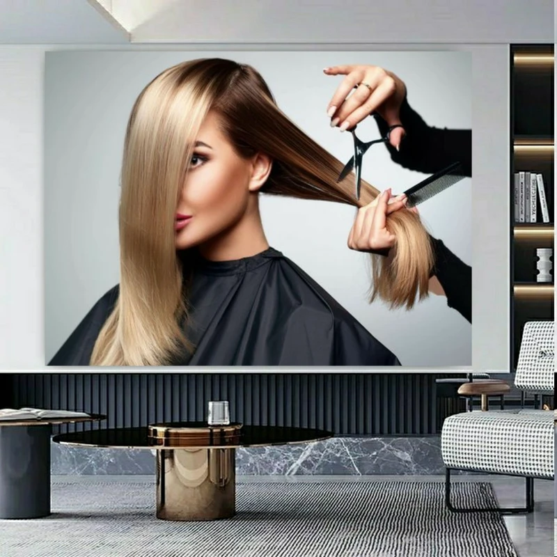 تابلو بوم طرح مخمل آرایشگاه زنانه مدل جذاب کد PY345