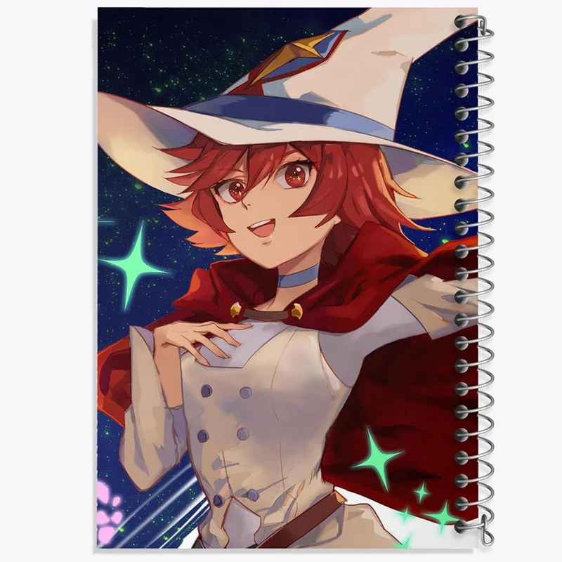 دفتر ژورنال نویسی 50 برگ خندالو مدل نقطه ای طرح شاریوت انیمه جادوگران کوچک Little Witch Academia کد 22940