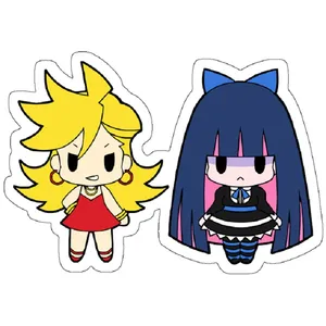 استیکر لپ تاپ مدل Panty and Stocking Chibis