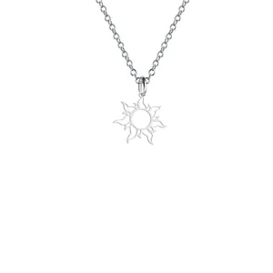 گردنبند نقره زنانه هایکا مدل خورشید کد n.ha2-186