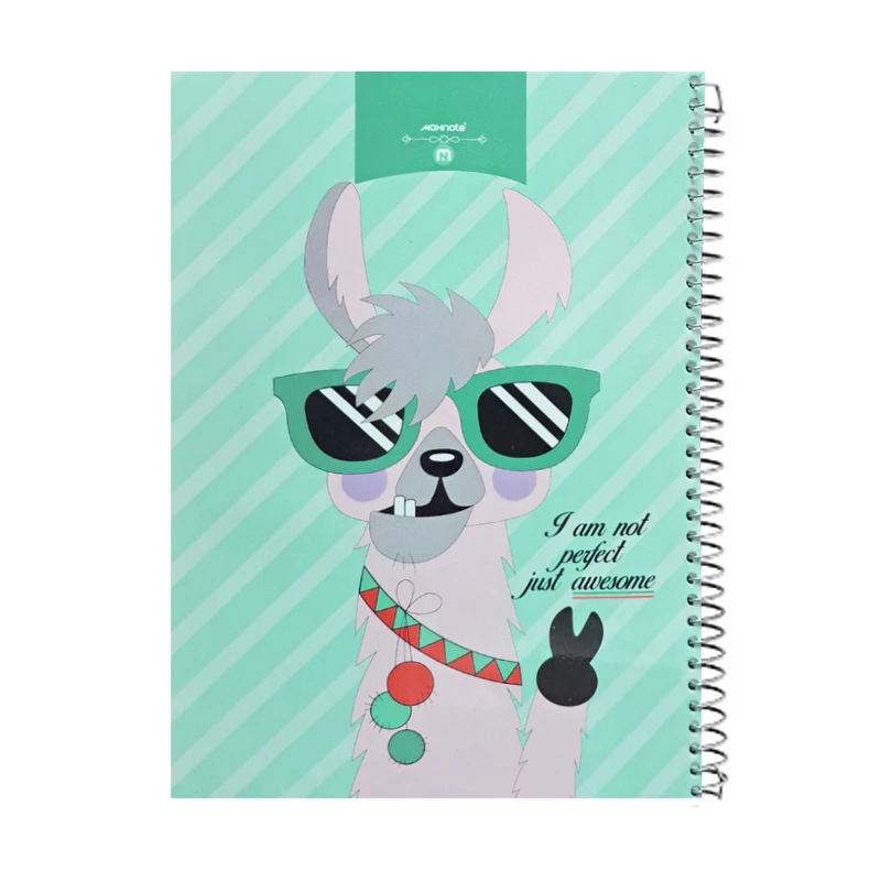 دفتر مشق 40 برگ مکث نوت طرح شتر لاما کد 604