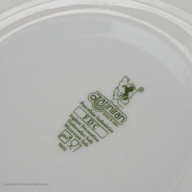 عکس شماره 3 : بشقاب خورش خوری چینی زرین ایران مدل ایتالیا 22 فلورانس سرمه ای درجه عالی بسته 6 عددی