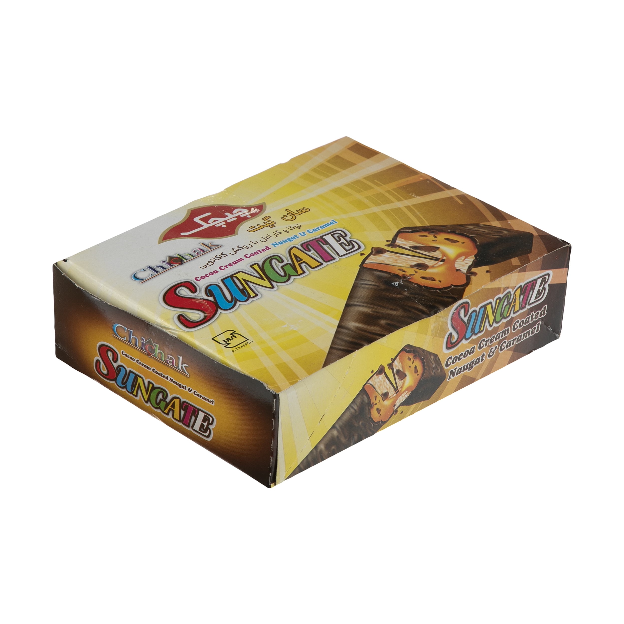 نوقا و کارامل با روکش شکلات چیچک - 45 گرم بسته 18 عددی 