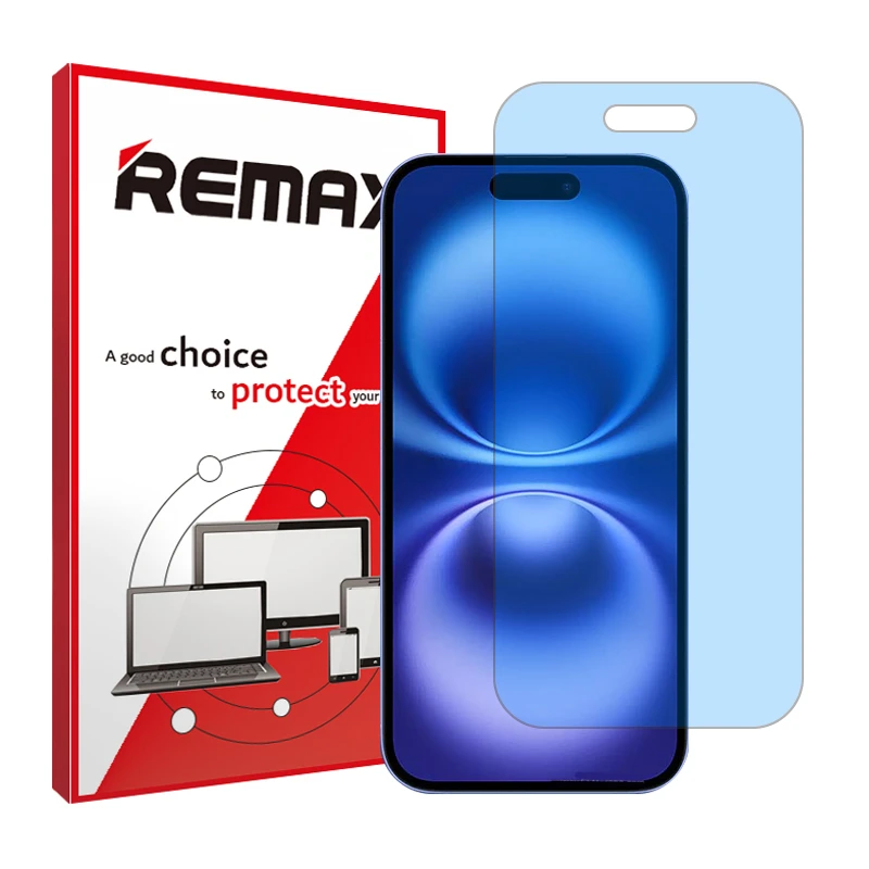 محافظ صفحه نمایش آنتی بلو ریمکس مدل Resistant مناسب برای گوشی موبایل اپل iPhone 16 